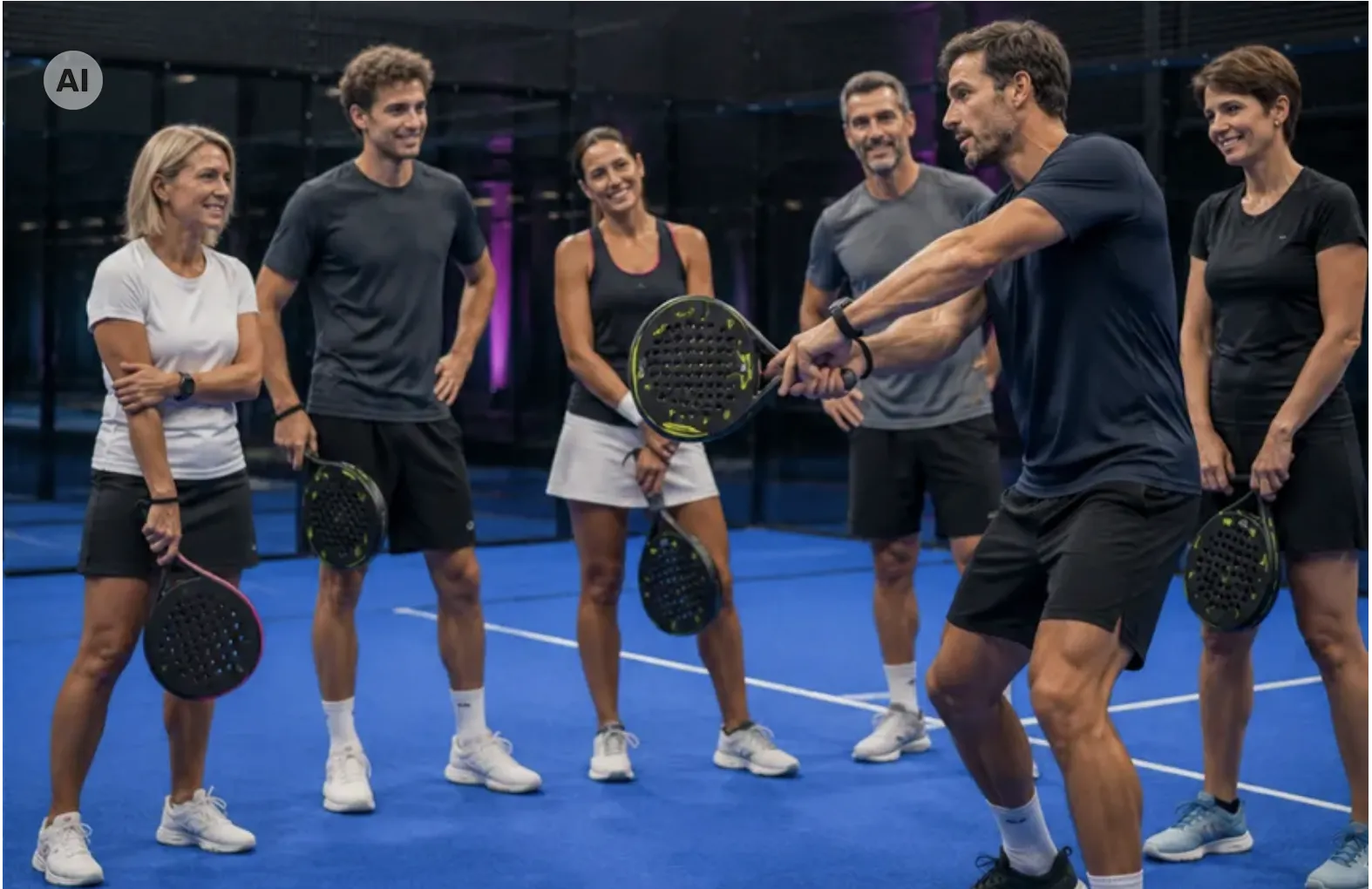 padel-firmenevent-padelpark-solingen-moenchengladbach Team spielt gemeinsam Padel bei einem Firmenevent im Padelpark